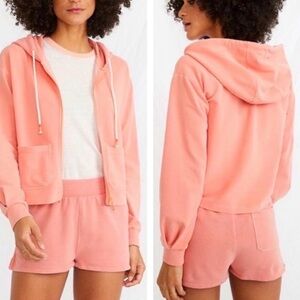 Marine Layer Coral Peyton Zip Hoodie So cute for Spring!! Retro